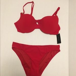 Natori Red Bikini Set 32 DD/34D